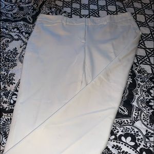 Ivory White House Black Market Ankle Pants